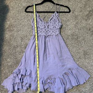Free People FP One Adella Lace Slip Dress Lavender - Women's Size XS